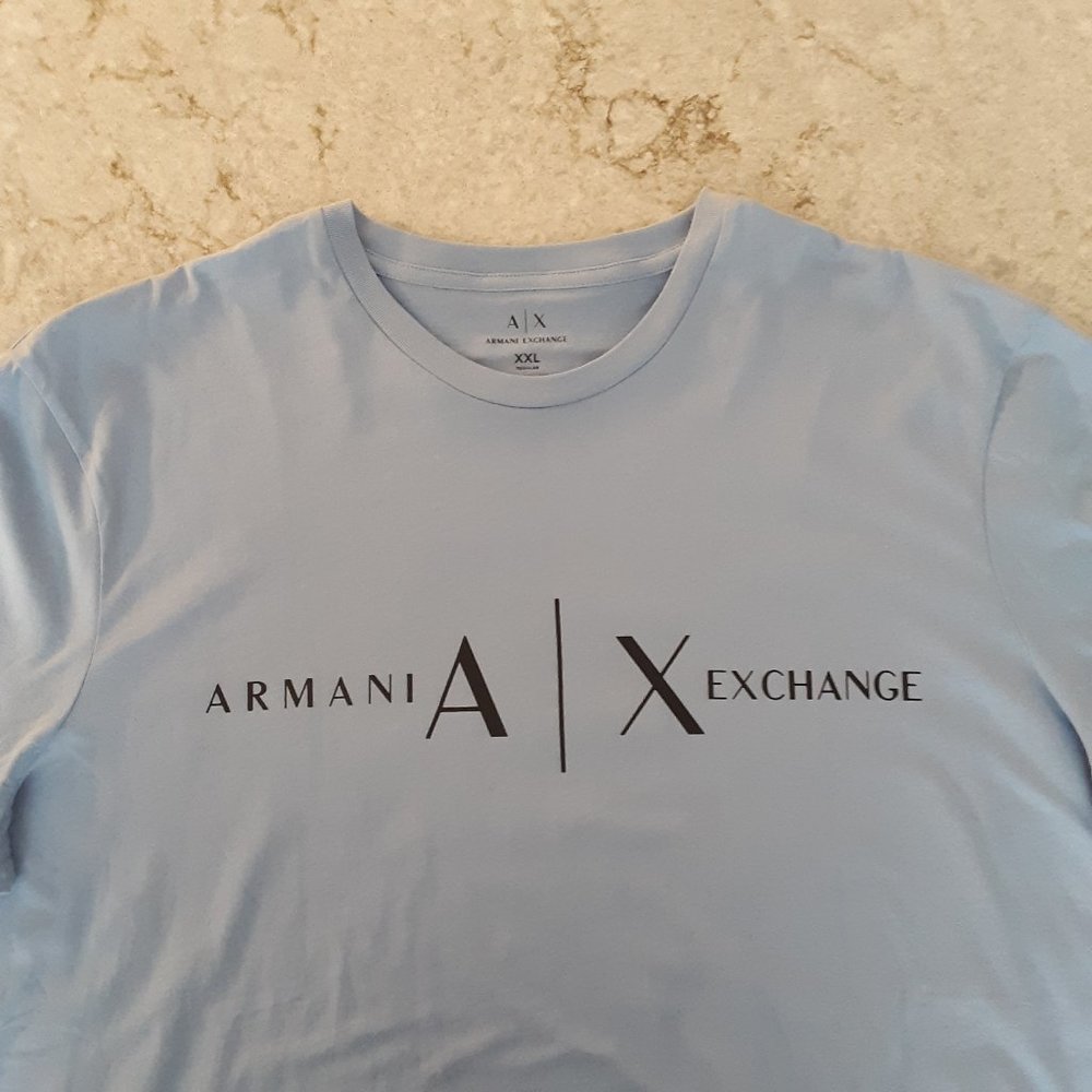 Armani Exchange T-Shirt Light Blue XXL Regular